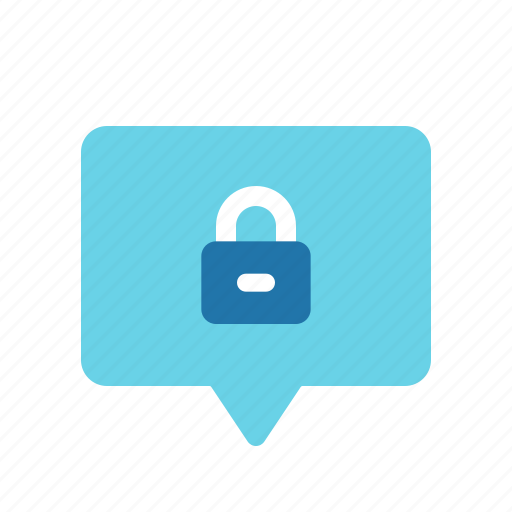 Chat, encrypted, locked, message, password, secret, secured icon - Download on Iconfinder