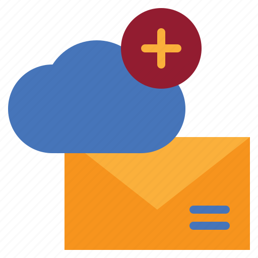 Cloud, mail, envelope, add, upload, data, storage icon - Download on Iconfinder