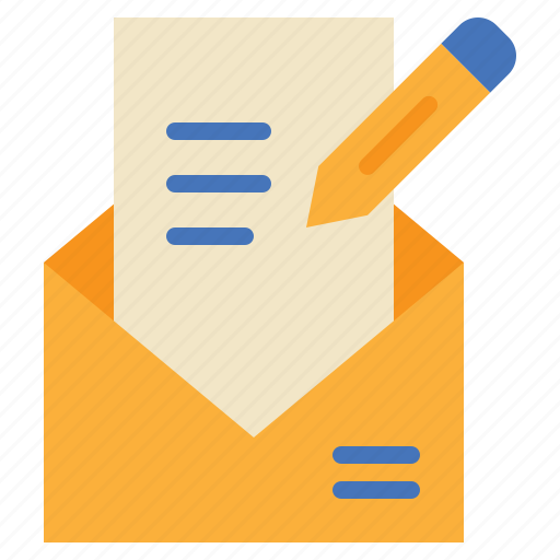 Letter, write, check, list, pen, mail, envelope icon - Download on Iconfinder