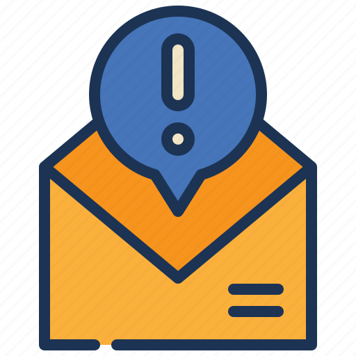 Alert, warning, message, mail, envelope, spam icon - Download on Iconfinder
