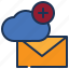 cloud, mail, envelope, add, upload, data, storage 