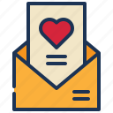 letter, post, message, love, heart, mail, envelope
