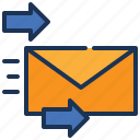 mail, envelope, letter, post, message, send, speed, delivery