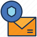 protect, shield, message, mail, envelope, data