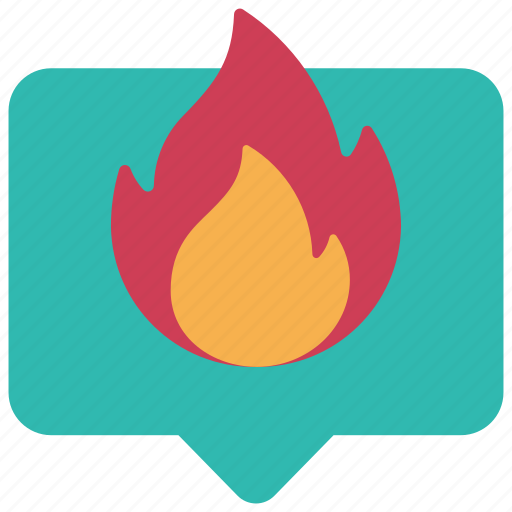 Fire, message, communicate, messaging, flame icon - Download on Iconfinder