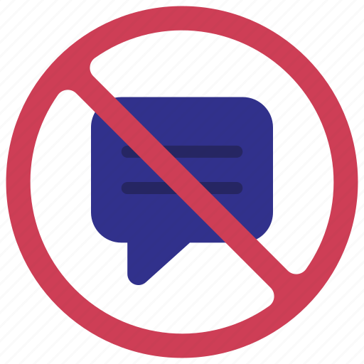 No, messaging, communicate, prohibited icon - Download on Iconfinder