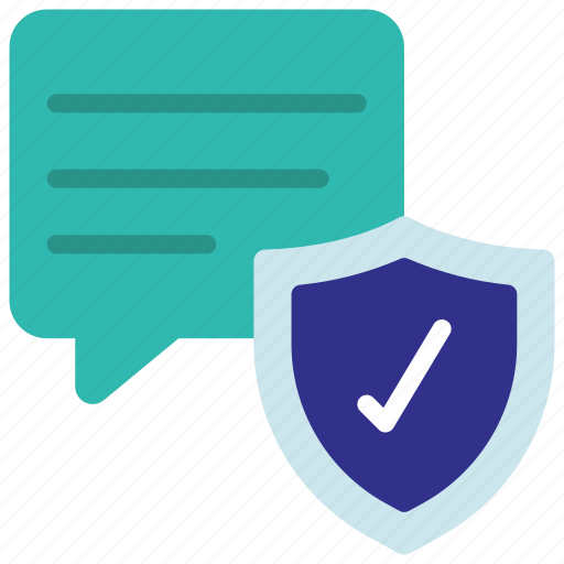 Secure, message, communicate, messaging, protected, shield icon - Download on Iconfinder