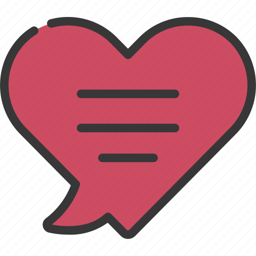 Heart, shaped, message, communicate, messaging icon - Download on Iconfinder