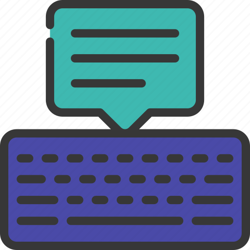 Keyboard, typing, message, communicate, messaging, computer icon - Download on Iconfinder