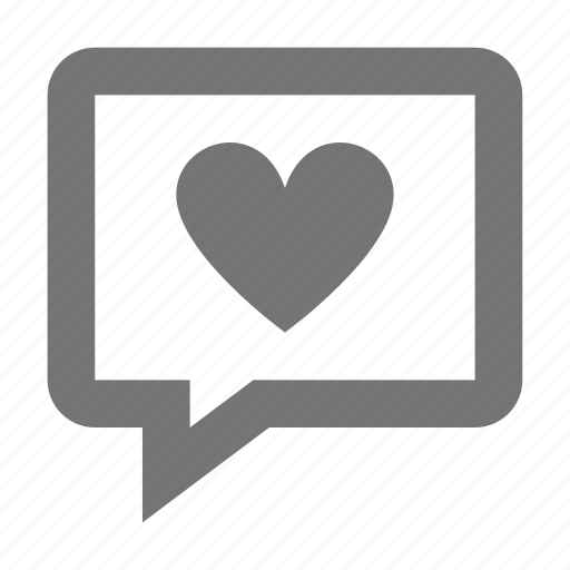 Bubble, chat, heart, like, message, communication, conversation icon - Download on Iconfinder