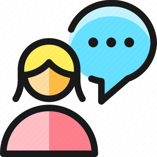 Messages, bubble, circle, woman, people icon - Download on Iconfinder