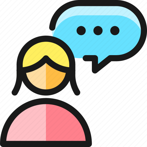 Messages, bubble, woman, oval, people icon - Download on Iconfinder