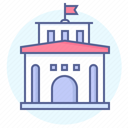 Bank, building, government, hall, library, municipal, public icon - Download on Iconfinder