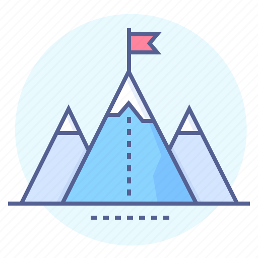 Aim, ascent, flag, goal, mountains, peak, summit icon - Download on Iconfinder