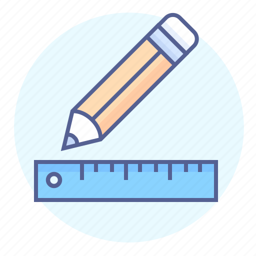 Designing, drafting, drawing, engineering, pencil, ruler, stationary icon - Download on Iconfinder