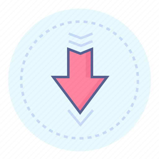 Arrow, beneath, down, downward, downwards, to the bottom, under icon - Download on Iconfinder