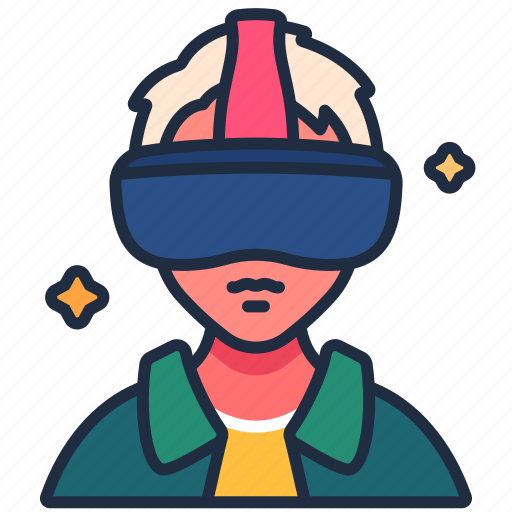 Metaverse, vr, virtual, reality, avatar, headset, male icon - Download on Iconfinder