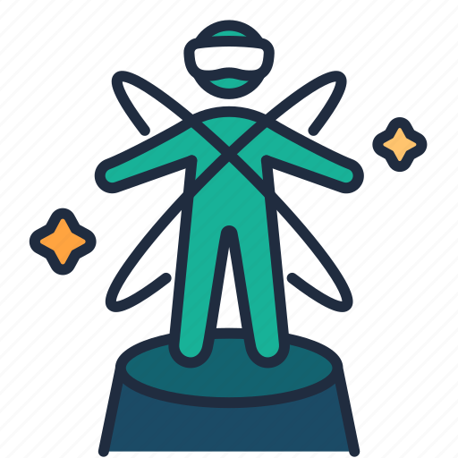 Metaverse, vr, virtual, reality, transform, person, universe icon - Download on Iconfinder