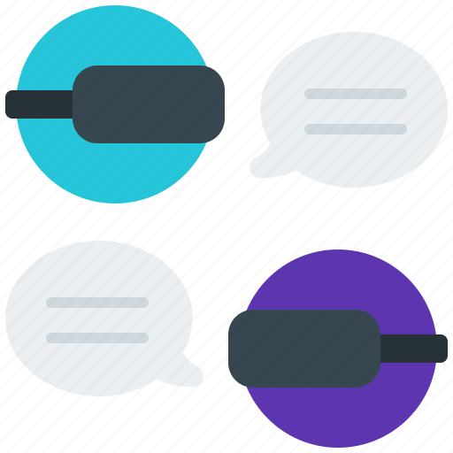 Chat, talk, vr, virtual, reality, metaverse, meta icon - Download on Iconfinder