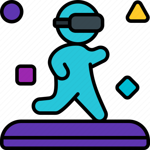 Running, game, vr, virtual, reality, metaverse, meta icon - Download on Iconfinder
