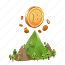 crypto, bitcoin, currency, blockchain, mountain, coin 