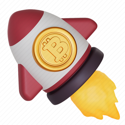 Crypto, rocket, bitcoin, cryptocurrency, currency, spaceship, blockchain 3D illustration - Download on Iconfinder