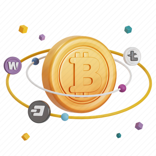 Crypto, blockchain, bitcoin, cryptocurrency, digital currency, network, coin 3D illustration - Download on Iconfinder