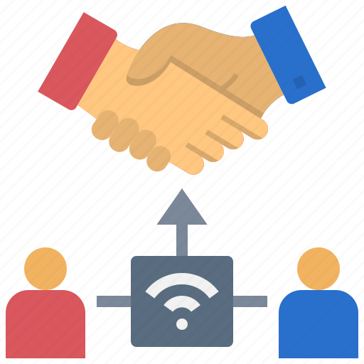 Online, interaction, handshake, collaboration, partner, greeting icon - Download on Iconfinder