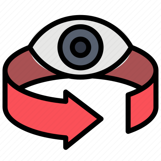 Eye, sight, rotate, view, degree, vr, virtual icon - Download on Iconfinder