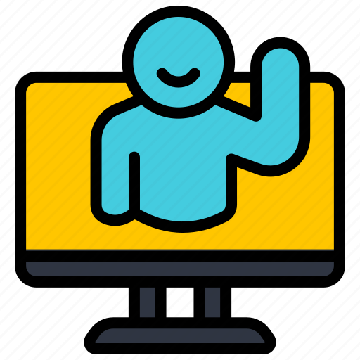 Monitor, meeting, communication, metaverse, vr, virtual, digital icon - Download on Iconfinder
