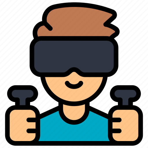 Vr, goggles, headset, virtual, reality, gaming, technology icon - Download on Iconfinder