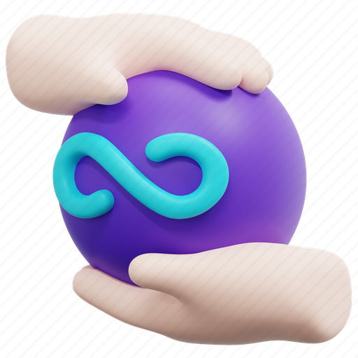 Infinity, hands, vr, virtual, reality, meta, metaverse 3D illustration - Download on Iconfinder