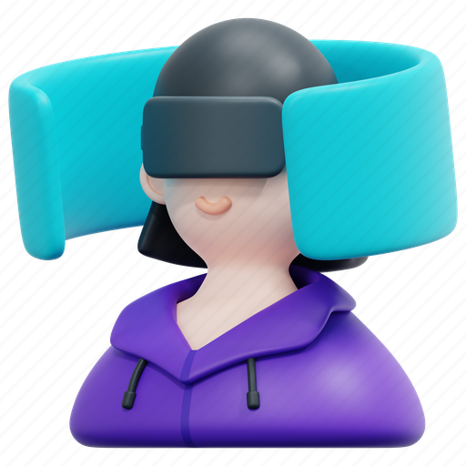User, vr, avatar, virtual, reality, meta, metaverse 3D illustration - Download on Iconfinder