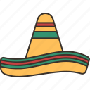 hat, mexican, sombrero, festive, traditional