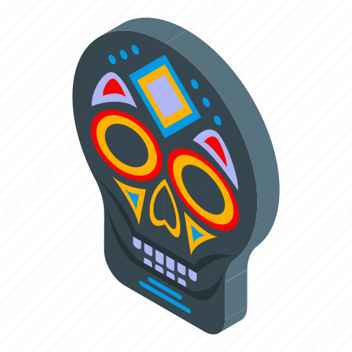 Cartoon, floral, flower, isometric, mask, mexican, music icon - Download on Iconfinder