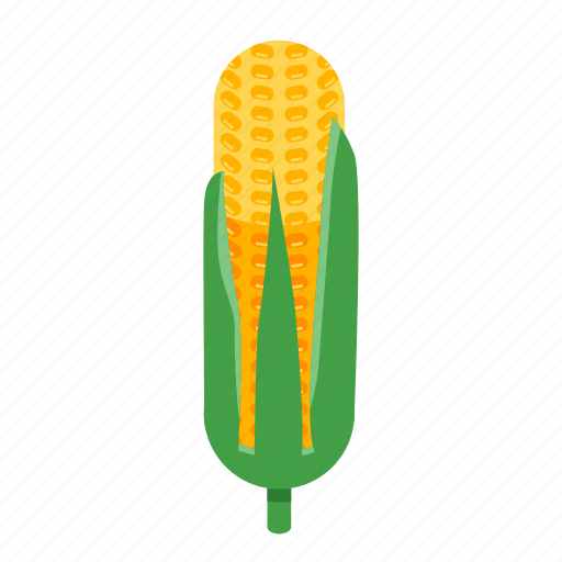 Cartoon, corn, couple, farm, floral, food, isometric icon - Download on Iconfinder