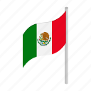 country, flag, isometric, mexico, national, patriotic, patriotism