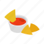 bowl, food, isometric, mexican, nacho, sauce, spice 