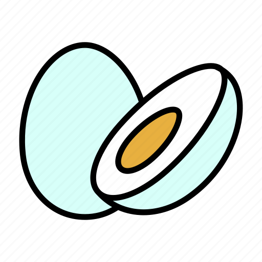 Boiled, culinary, egg, food, kitchen, meal, restaurant icon - Download on Iconfinder
