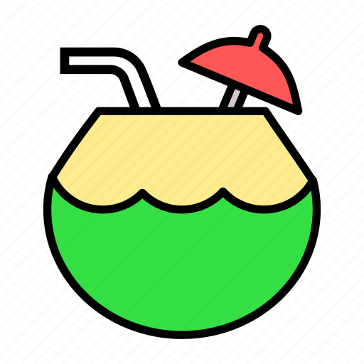 Beach, coconut, summer, young icon - Download on Iconfinder