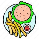 burger, fastfood, food, fried, paste, potato, restaurant