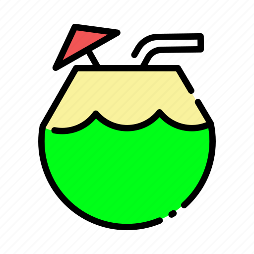 Beach, beverage, coconut, drink, food, summer, young icon - Download on Iconfinder