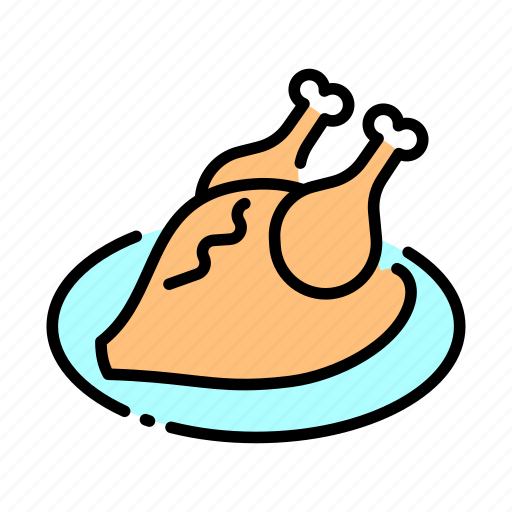 Chicken, culinary, food, kitchen, meal, restaurant, roasted icon - Download on Iconfinder