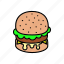 burger, culinary, fastfood, food, kitchen, meat, restaurant 