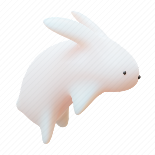 Jumping, rabbit, animal, mid autumn, chinese, traditional, culture 3D illustration - Download on Iconfinder