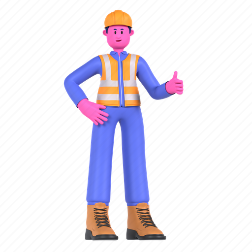 Safety, helmet, vest, boots, work safety, construction, architecture 3D illustration - Download on Iconfinder