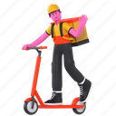 otoped delivery, scooter, bike, food delivery, order, shipping, delivery, courier, package 