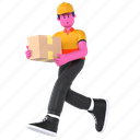 running delivery, deliveryman, fast, express, run, shipping, delivery, courier, package 