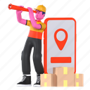 tracking, location, telescope, online, mobile, shipping, delivery, courier, package 