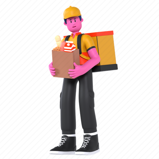 Food delivery, restaurant, food, meal, order, shipping, delivery 3D illustration - Download on Iconfinder